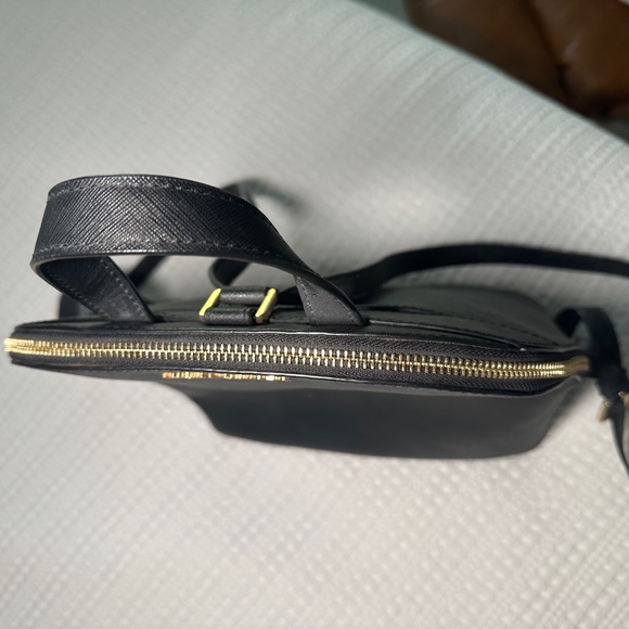 Michael Kors black leather backpack. - Picture 5 of 6